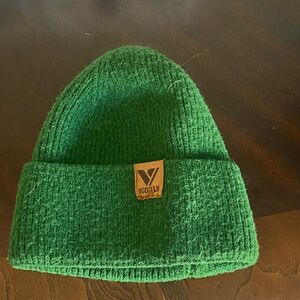 Cozy green beanie